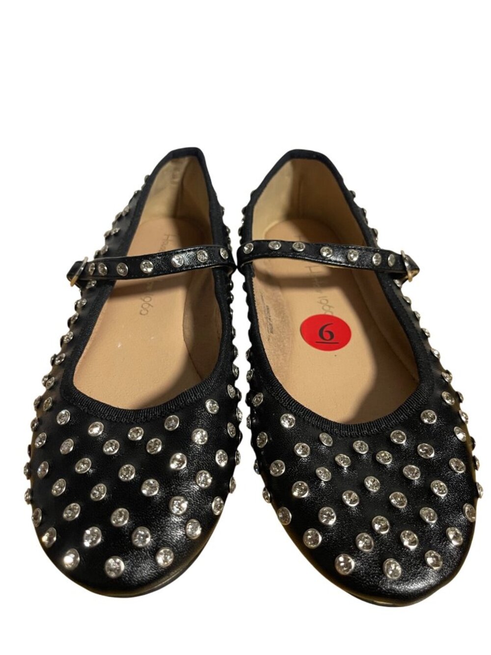 House of Harlow 1960 Black Studded Mary Jane Flats